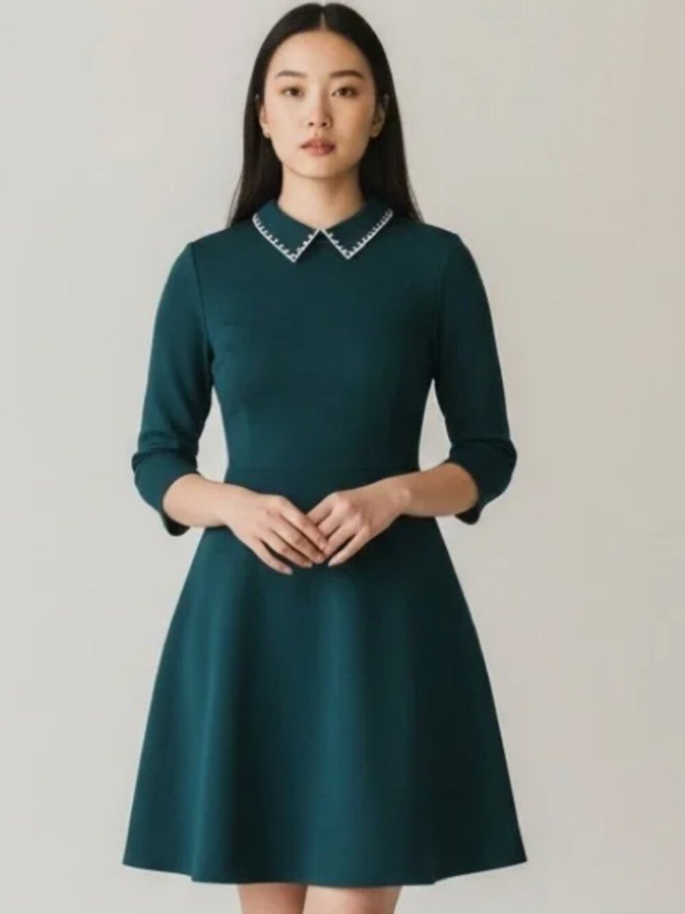 kate spade Embellished Collar Ponte Dress Medium